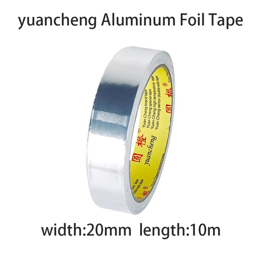 1Roll High Temperature Resistant Aluminum Foil Tape, Waterproof and Oil-Proof, Flame-Retardant and Sun-Proof, Hand-Tearable