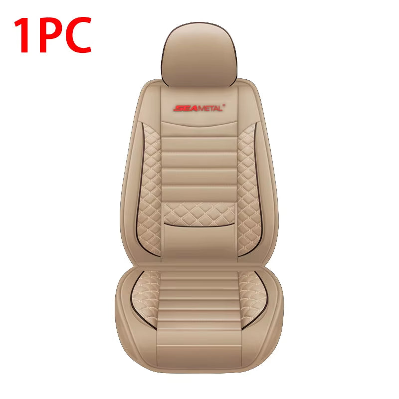 Fundas de Asiento indivual de Cuero PU Premium - Protector Universal de Lujo para Asientos Delanteros y Traseros - Estilo y Confort Superior