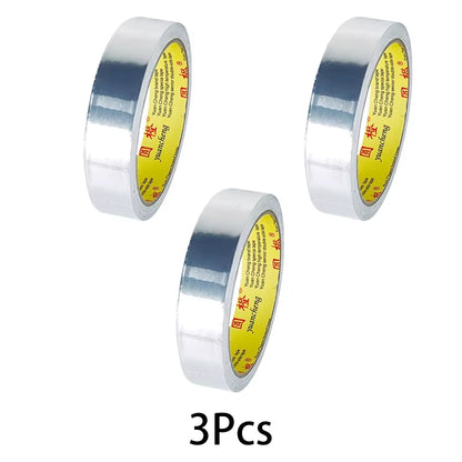 1Roll High Temperature Resistant Aluminum Foil Tape, Waterproof and Oil-Proof, Flame-Retardant and Sun-Proof, Hand-Tearable