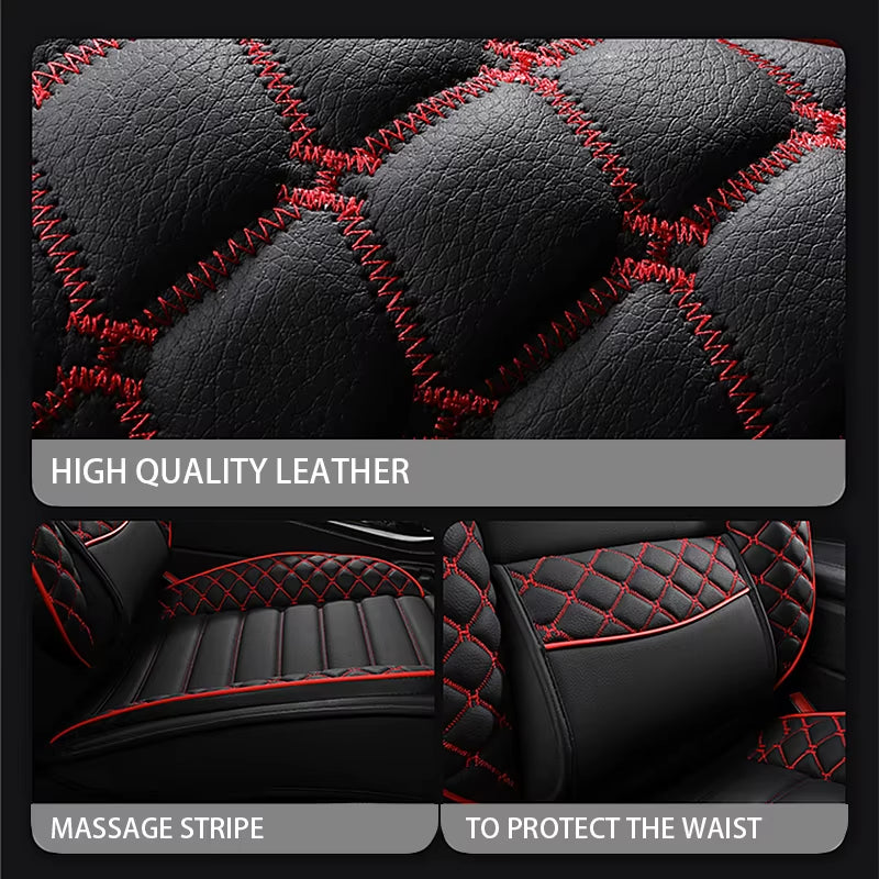 Fundas de Asiento indivual de Cuero PU Premium - Protector Universal de Lujo para Asientos Delanteros y Traseros - Estilo y Confort Superior