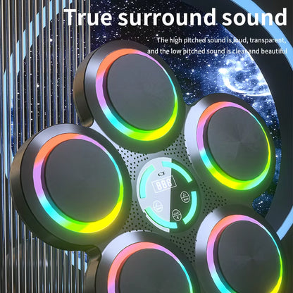 Máquina de Boxeo Musical Inteligente - Entrenador de Ritmo con Conexión Bluetooth y Luces LED para Fitness en Casa