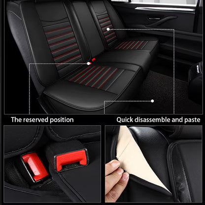 Fundas de Asiento indivual de Cuero PU Premium - Protector Universal de Lujo para Asientos Delanteros y Traseros - Estilo y Confort Superior