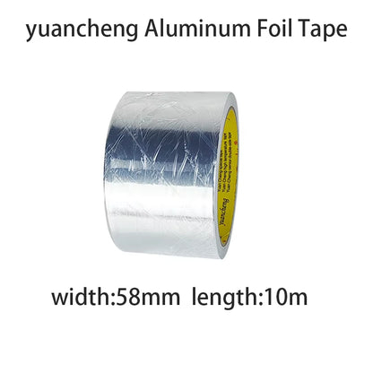 1Roll High Temperature Resistant Aluminum Foil Tape, Waterproof and Oil-Proof, Flame-Retardant and Sun-Proof, Hand-Tearable