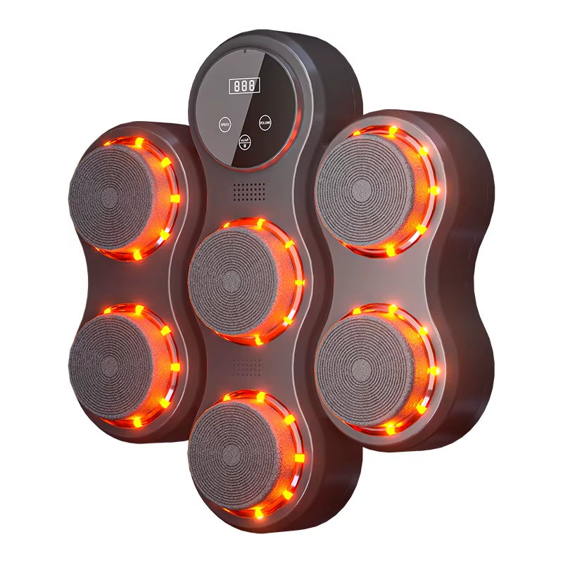 Máquina de Boxeo Musical Inteligente - Entrenador de Ritmo con Conexión Bluetooth y Luces LED para Fitness en Casa