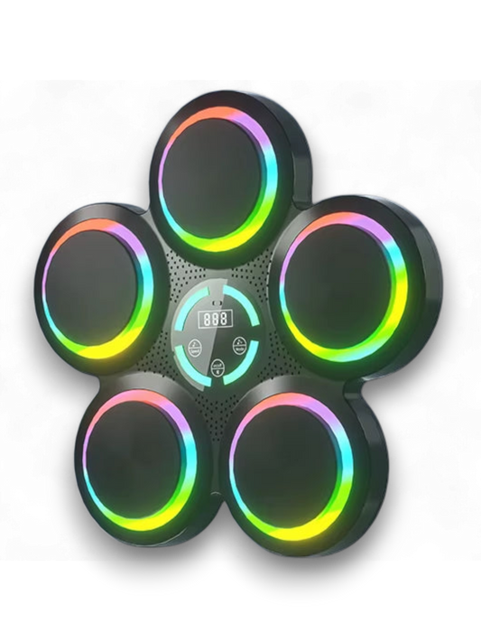 Máquina de Boxeo Musical Inteligente - Entrenador de Ritmo con Conexión Bluetooth y Luces LED para Fitness en Casa