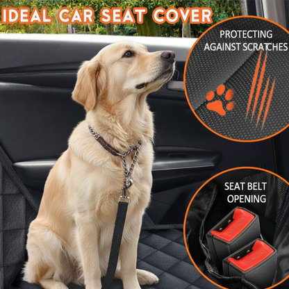 Funda Impermeable Universal para Asientos de vehiculos - Protector Antideslizante para Perros y Niños, Compatible con Reposabrazos. (Color negro)